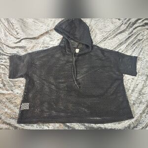 Black Mesh Women's Sweater